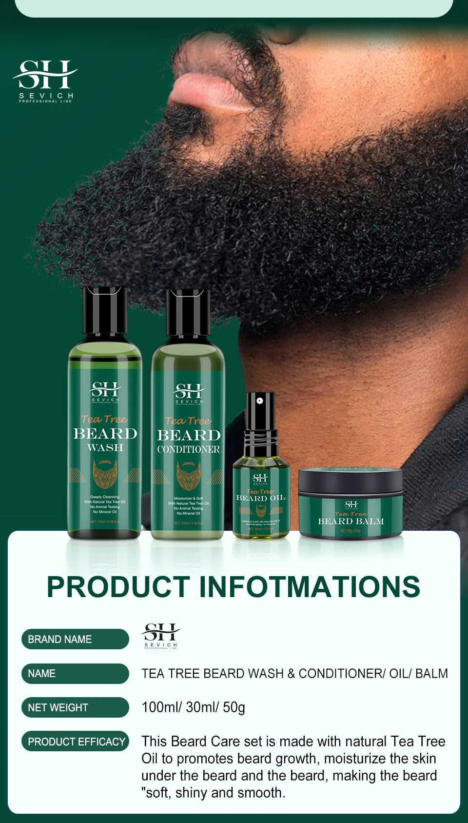 Tea Tree Hair Enhancer Thicker Beard Care