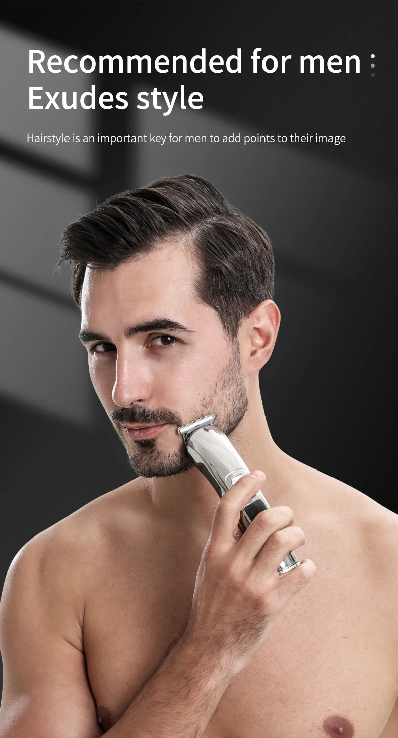 IRUIBEAUTY Men Hair Trimmer Set Face Body Beard Hair Clipper Waterproof Electric Hair Cutting Machine Grooming Kit Haircut