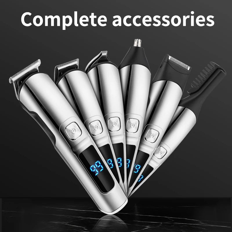 IRUIBEAUTY Men Hair Trimmer Set Face Body Beard Hair Clipper Waterproof Electric Hair Cutting Machine Grooming Kit Haircut